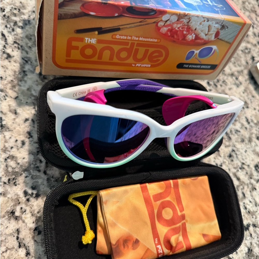 Pit Viper White and Purple Sunglasses